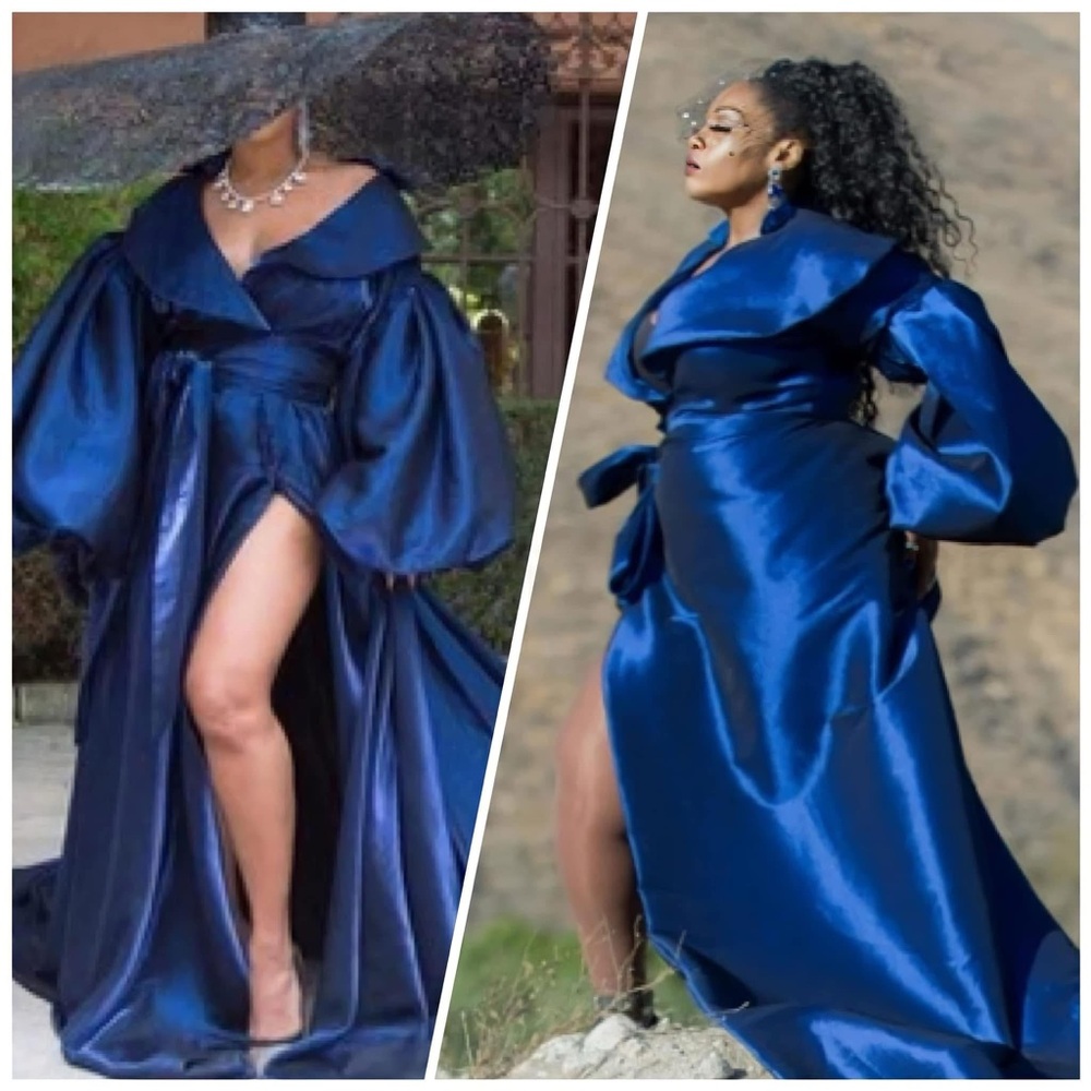 Elegant Blue Maxi Dress